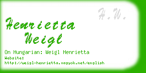 henrietta weigl business card